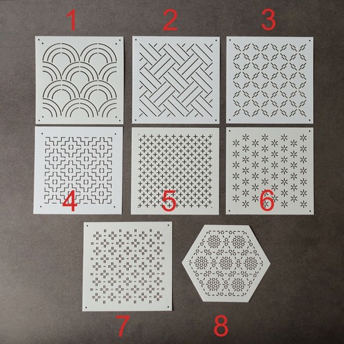 Sashiko stencils embroidery - |,