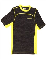 VANUCCI Mens T-Shirt Top Small Grey Colourblock Polyamide BC03