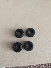 LEGO. Part 87697. Black Tyres 21mm Diameter x 12mm Width (Pack of 4)