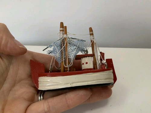 Vintage wooden model - wooden, fishing