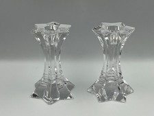 Pair of Vintage Tyrone Crystal Candlesticks, 11.5 cm tall.