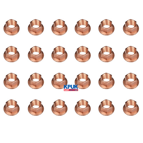 Brass nuts for kart - m8,