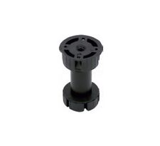 4x KITCHEN CABINET PLINTH FEET/LEGS + 2 CLIPS - BLACK CARCASE UNIT BASE LEGS