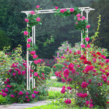 208cm Garden Arch Trellis for Climbing Plants Wedding Party Doorway Entry Decor