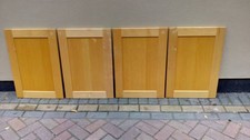 4 of solid maple shaker kitchen cabinet doors 715mm high x 496mm wide-vgc