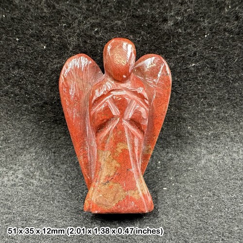 Red jasper angel carving - angel,