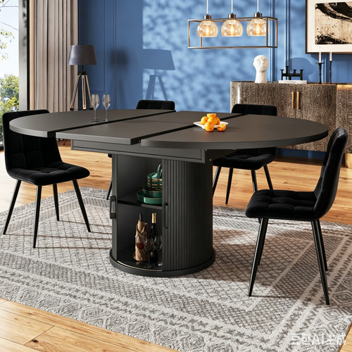 Extendable dining table - dining, with