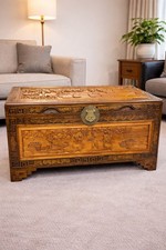 Vintage Carved Camphor Wood