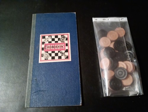 Vintage draughts set - draughts, wooden