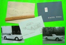 ca 1955 - 1960 FACEL VEGA FACTORY SALES LOT Brochure + COLOR CATALOG + 2 Photos