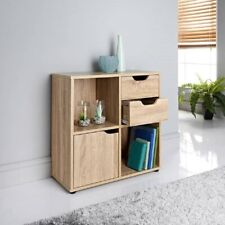 Cube Storage Unit 3 Cubes 2 Drawers Wooden Bookcase Storage Cabinet Display Unit