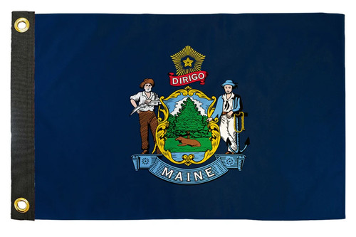 Maine flag 12x18in - boat, atv