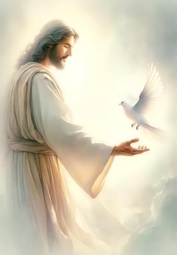 Small jesus poster - small, a6