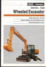 CASE Poclain "Model 1088" Wheeled Hydraulic Excavator Brochure