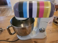 Kenwood Kmix KMX80 barcelona stripes mixer with 4 blade attachments.