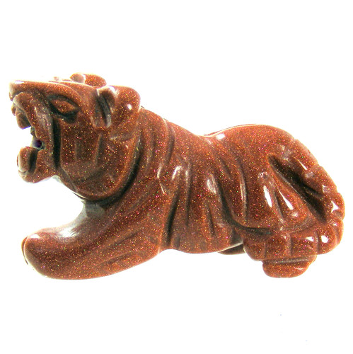 Gemstone tiger ornament - tiger, hand