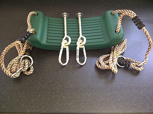 Green garden plastic swing - green,