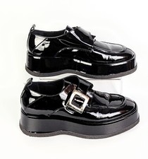 Marco Moreo Isla Milano Women's Black Leather 2" Platform Shoes EU 42 US10.5