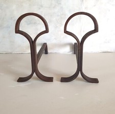 French Modernist Andirons/Firedogs 