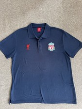 Vintage Official Liverpool FC Merchandise Polo Shirt Blue Large LFC Football