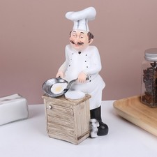  Resin Cook Statue Cooking Chef Kitchen Decor Figurines Collectible
