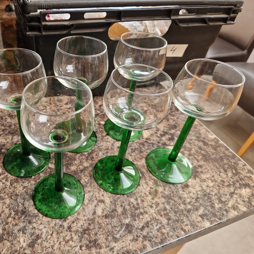 Set emerald green long - set, 6  emerald