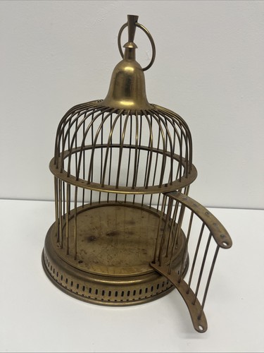 Brass birdcage vintage - 12”,