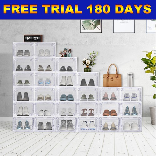 Clear plastic shoe storage - plastic, box