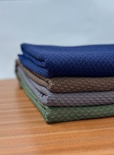 Honeycomb Waffle Jacquard Double Jersey Stretch Dress Fabric, Per Metre