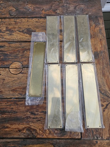 Solid brass finger push plate - solid,