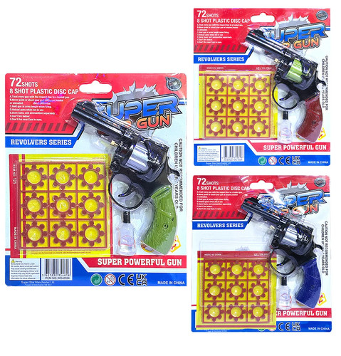 Metal cap gun with - cap,