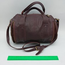 Topshop Burgundy Purple Real Leather / Suede Handbag Shoulder Crossbody Bag