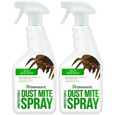 Xterminate Dust Mite Killer Spray Professional Strength Formula Home Use 2 x 1L