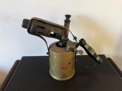 Vintage brass blow torch - vintage,