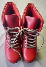 ADESSO Orange Leather Lace Up