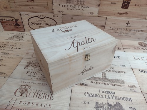 Wooden wine box crate with - crate,