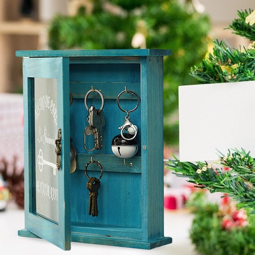 Key wooden cabinet - (blue),