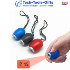 Mini LED Digital Projection Clock Projector Emergency Light  Keyring UK Post