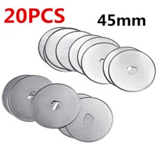 20Pc 45mm Rotary Cutter Spare Blades Leather Quilters Sewing Fabric Cutting Tool