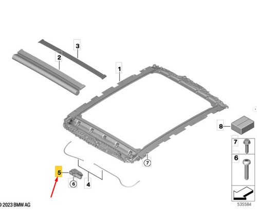 Bmw g60 slide tilt - slide/tilt, sunroof