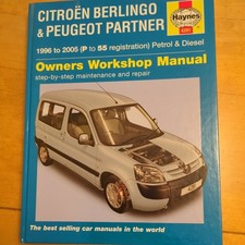 CITROEN BERLINGO & PEUGEOT PARTNER 1996 to 2005 OWNER WORKSHOP MANUAL Haynes