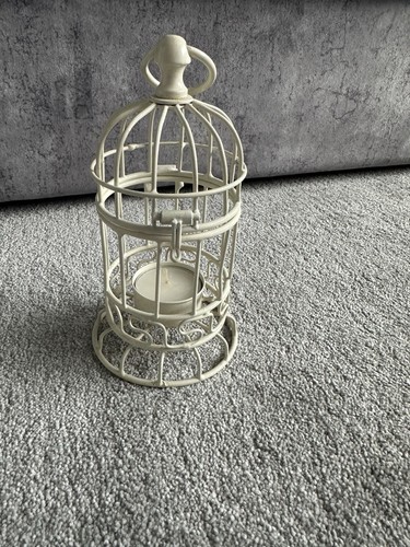 Cream bird cage - cage, tealight