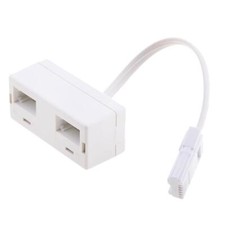UK BT RJ11 Plug Male to Dual