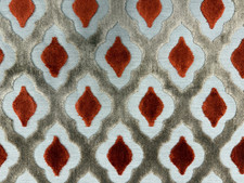 Assisi Ikat Cut Velvet  Fabric