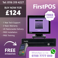 FirstPOS 15in Touch Screen AIO EPOS POS Cash Register Till System Butcher Shop