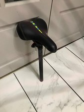 Black Cycle  Bike saddle seat and 27.2mm black seat post