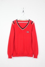 FILA OG 1980 VINTAGE BJORN BORG MK2 SETTANTA TENNIS WOOL JUMPER,SIZE:LARGE