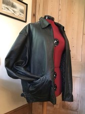 WALLACE SACKS REAL LEATHER JACKET HEAVY MOTORCYCLE CASUAL BOHO GOTH XXL BLACK EX