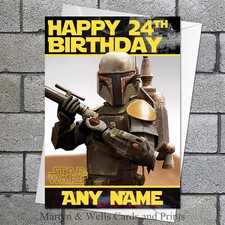 Boba Fett birthday card: Star