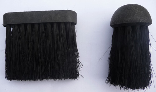Oblong round hearth brush - or,